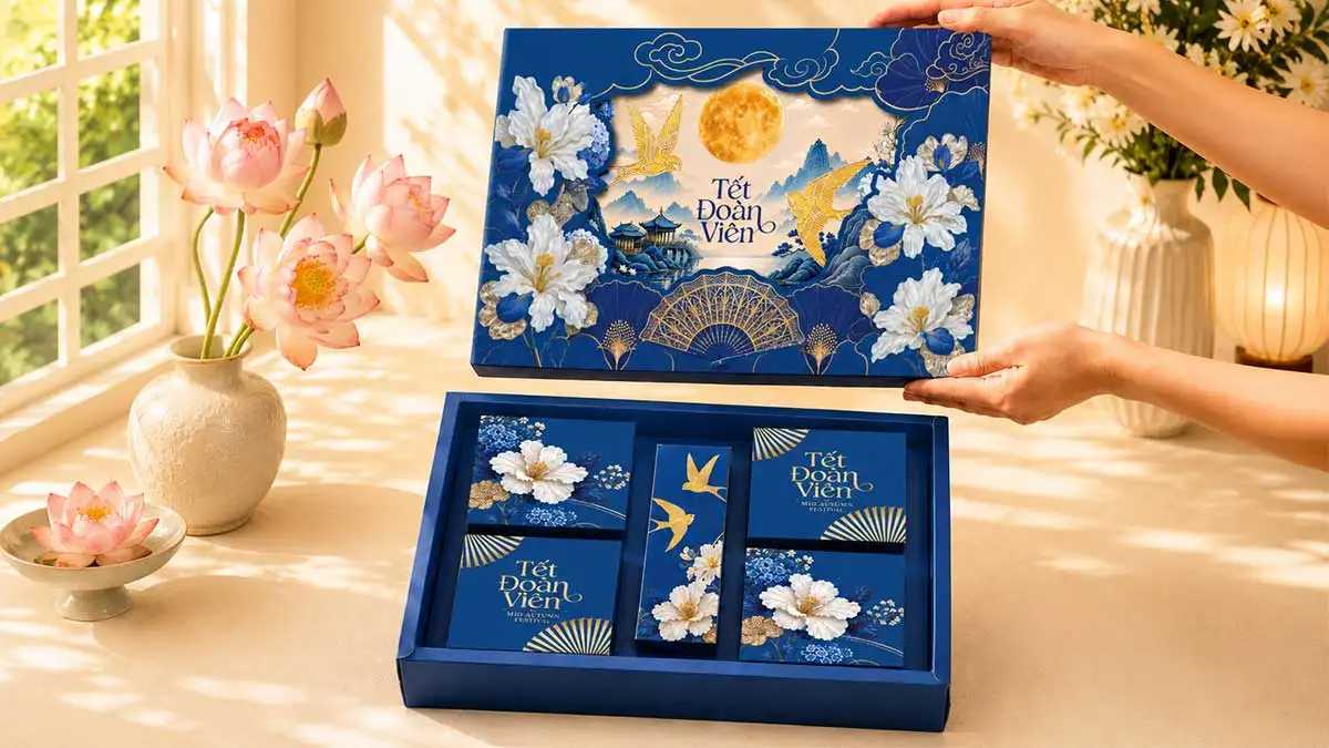 Hộp trung thu bán sẵn Kim Yến Vọng Nguyệt 6 bánh 2026