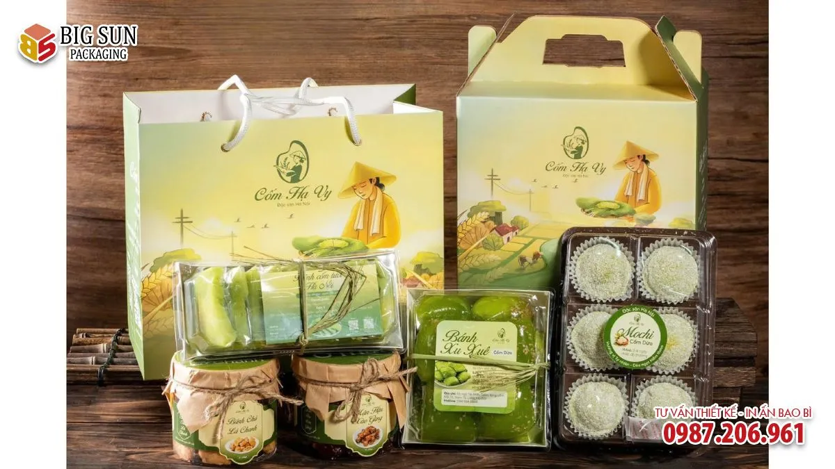 HỘP BÁNH CỐM HẠ VY SANG TRỌNG, CỔ TRUYỀN TOÀN QUỐC