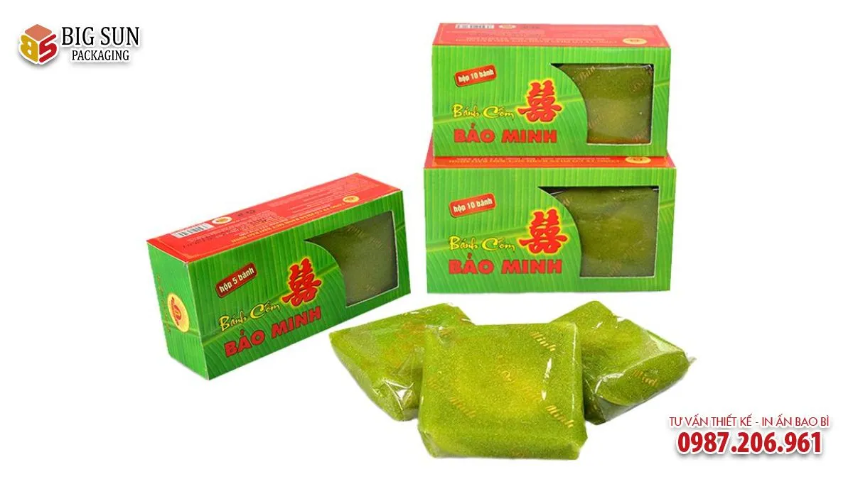 Hộp đựng bánh cốm Bảo Minh đậm chất Việt