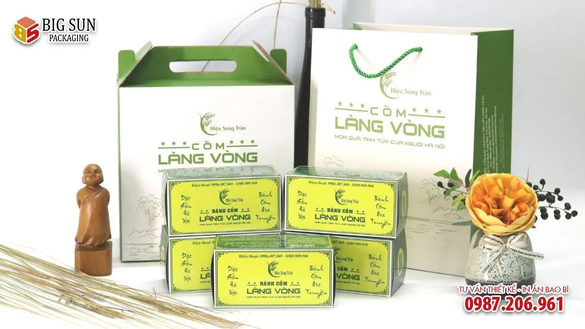 Hộp cốm theo yêu cầu, nâng tầm bao bì đặc sản